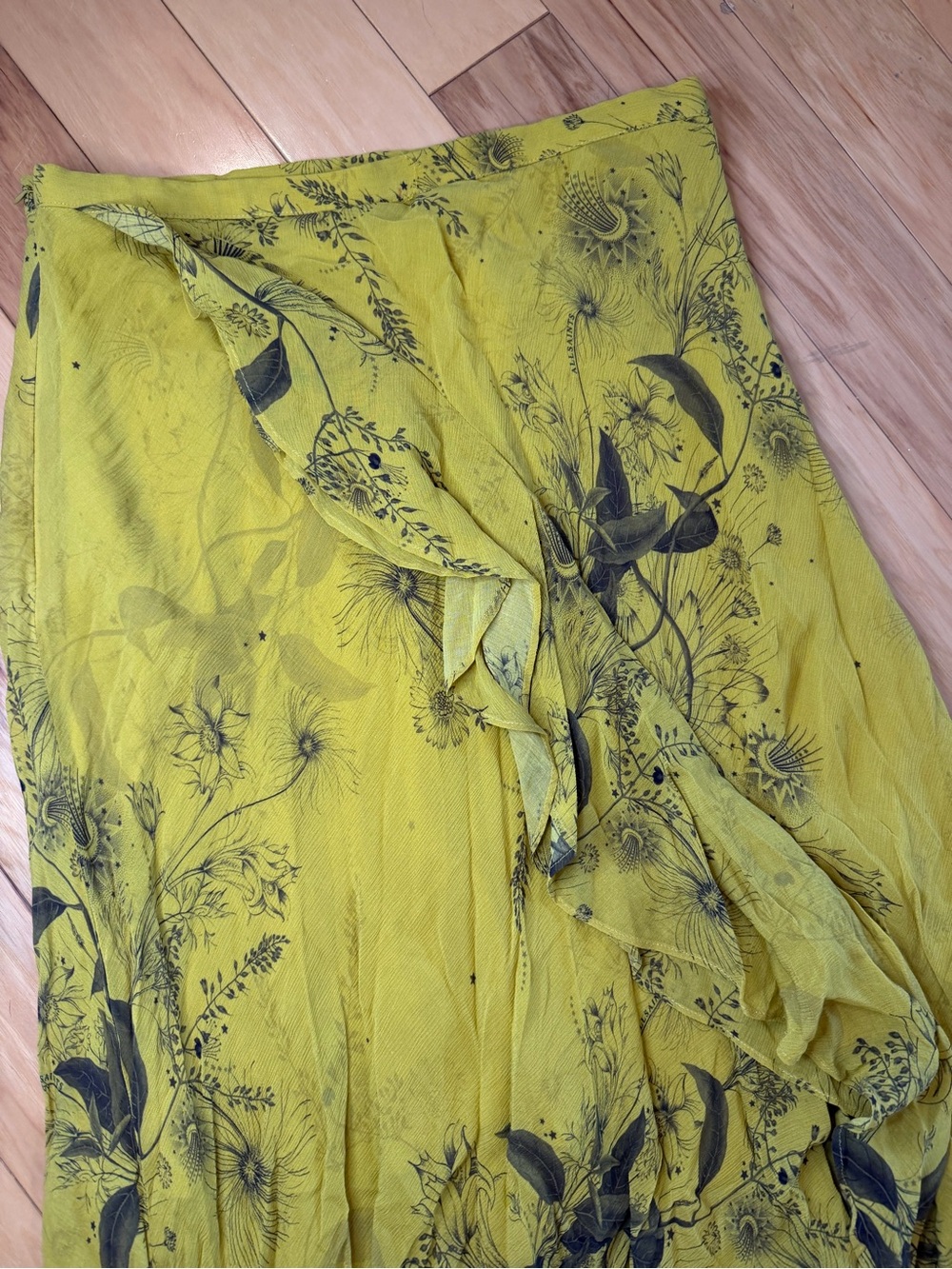 AllSaints Raya Demoir Floral Boho Vintage Inspired Skirt